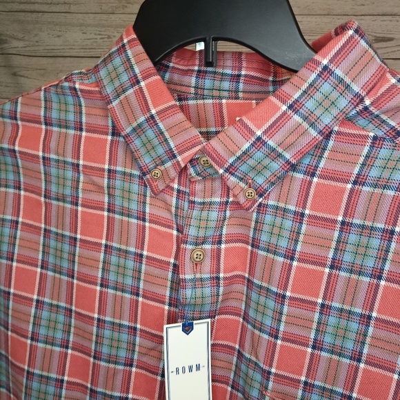 ROWM Shirts Rowm Roundtree Yorke Mens 2xt Ls Plaid Flannel Shirt